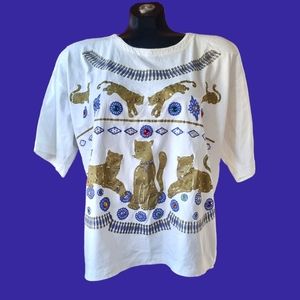 🌟3/$40 Sale!Mix & Match🌟Lisa's Original Inc. Cat T-Shirt with Bling